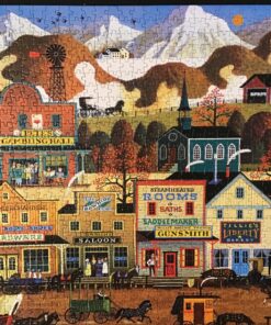 Buffalo Games - Charles Wysocki - Pete's Gambling Hall - 1000 Piece Jigsaw Puzzle , Brown 21 91xq473EiFL