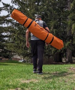 Gazelle Tents T4 Hub Tent, Easy 90 Second Set-Up, UV Resistant, Removable Floor, 4-Person, Orange, 78"x 94" x 94" 22272 T4 Orange/Grey 66 91xsfwR4aPL