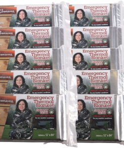 Grizzly Gear Emergency Thermal Blanket, 7 Feet x 4 1/3 Feet 4-Pack 12 91xvzc9VXL 1