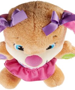 Fisher-Price Laugh & Learn Baby & Toddler Toy Smart Stages Sis Interactive Plush Dog with Music Lights & Learning Content for Ages 6+ Months 46 91y QhMQKTL