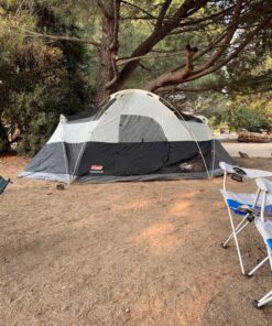 Coleman Red Canyon 8-Person Camping Tent, Weatherproof Family Tent Includes Room Dividers, Rainfly, Adjustable Ventilation, Storage Pockets, Carry Bag, & Quick Setup Black 41 91y0fockdTL