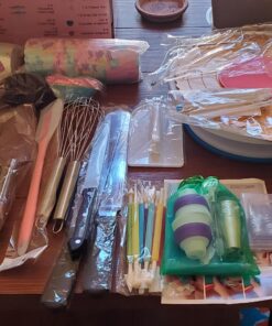 Cake Decorating Kits 567 PCS Baking Set with Springform Pans Set, Rotating Turntable, Decorating Tools, Cake Baking Supplies for Beginners and Cake Lovers 41 91y5hhapdL