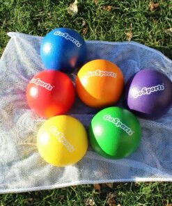 GoSports Soft Skin Foam Playground Dodgeballs - 6 Pack Set for Kids - Includes Mesh Carry Bag 6 Inch Balls 6 Pack - Multicolor 21 91y9x5mzqL