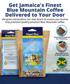 Island Blue 100% Jamaica Blue Mountain Medium Roasted Whole Beans Coffee (8oz) 8 Ounce (Pack of 1) 10 91yFseOUEDL