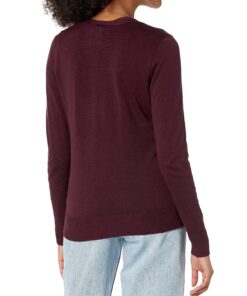 Alternative view of Amazon Essentials Women's Lightweight V-Neck Cardigan Sweater (Available in Plus Size) Large Burgundy