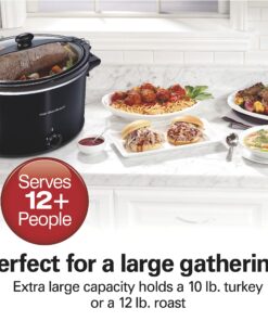 Alternative view of Hamilton Beach Slow Cooker, Extra Large 10 Quart, Stay or Go Portable With Lid Lock, Dishwasher Safe Crock, Black (33195) 10-Quart