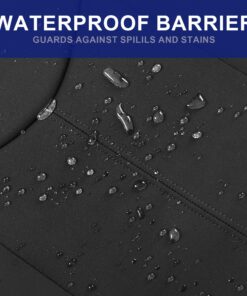 CAROMOP Waterproof Car Seat Cover Full Seats, Neoprene Seat Covers for Cars,Split Bench Compatible Car Interior Covers, Universal Fit Most Car Sedan Truck SUV(Black) Black Full Set 19 91yHlZFEB7L