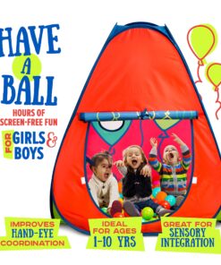 Kiddey Tunnel and Ball Pit Play Tent | 3pc Pop Up Toddler Gym Tunnels with Tents for Kids, Toddlers, Infants Boys & Girls | Indoor & Outdoor Gift Game | Baby Crawling Pits for Playground 3 Pc. Play Tent 25 91yLSo8I2VL