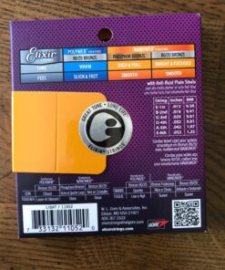 Elixir Strings - Acoustic 80/20 Bronze with NANOWEB Coating - Light Guitar Strings (.012-.053) Light (.012-.053) 1-Pack 27 91yOUarFq7L