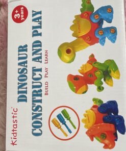 Kidtastic Dinosaur Toys, 106 pcs Take Apart Stem Learning Toys with Screwdriver, Ages 3-6 Year Kids Birthday Gift, Fun Construction for Boys and Girls - Build a Dinosaur, 3 yr Old Toddler Toys 33 91yR6QBdiYL
