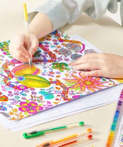 Shuttle Art 120 Unique Colors (No Duplicates) Gel Pens Gel Pen Set for Adult Coloring Books Art Markers 33 91yRJCJPzdL