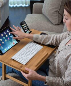 Sofia + Sam Multi Tasking Lap Desk with Adjustable Tilt Surface | Mouse Pad | Fits Laptops Up to 15" | Tablets Up to 9.6" | Smart Phones Up to 3.5" | Natural | | Computer Lap Tray 28 91yT1ideMEL