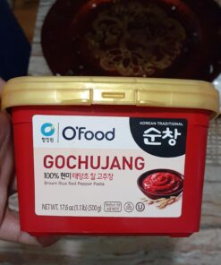 Chung Jung One O'Food Gochujang Korean Red Chili Pepper Paste Sauce, Spicy, Sweet and Savory Korean Traditional Fermented Condiment, 100% Brown Rice, No Corn Syrup, Medium Hot, 1.1lb 1.1 Pound (Pack of 1) 28 91yVWmPGTL