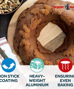 Nordic Ware Autumn Wreath Bundt Pan, Bronze, 10 cups, Silver 14 91yVs2UbAKL