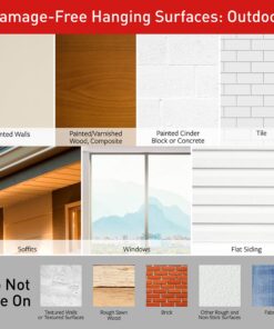 Command Outdoor Light Clips, Damage Free Hanging Light Clips with Adhesive Strips, Wall Clips for Hanging Outdoor Christmas Decorations, Lights and Cables, 20 Clear Clips and 24 Command Strips 20 Clips 33 91yfsKpyB7L