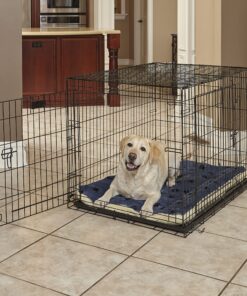 Alternative view of MidWest Homes for Pets Reversible Paw Print Pet Bed in Blue / White, Dog Bed Measures 40L x 26W x 3.5H for Large Dogs, Machine Wash 40.0"L x 26.0"W x 3.5"Th
