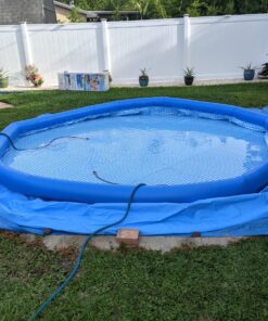 Intex 26175EH Easy Set 15 Feet by 42 Inch Round Inflatable Outdoor Backyard Above Ground Swimming Pool Set with Cover, Ladder, and Filter, Blue 15FT x 42IN 56 91ygxLPmJL 1