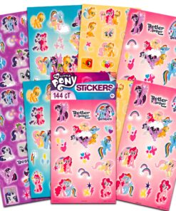 My Little Pony Stickers Party Favors 16 Sheets Over 380 Stickers Plus 2 Separately Licensed Reward Stickers - MLP Favorites Include Rainbow Dash, Twilight Sparkle, Pinkie Pie, Rarity, and More! 5 91yh6eY GCL