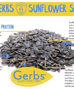GERBS Raw Whole Sunflower Seed In Shell 2 lbs., Top 14 Allergy Free Foods, Healthy Superfood Snack, Non GMO, No Oils, No Preservatives, Resealable Bag, Gluten Free, Peanut Free, Vegan, Keto, Kosher 2 Pound (Pack of 1) 11 91yi8VZJovL 1
