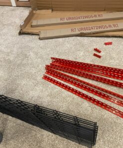 Muscle Rack UR184872-R 5-Shelf Steel Shelving Unit, 48" Width x 72" Height x 18" Length, Red 72" Height x 60" Width x 24" Depth 36 91yjIkW0MQL