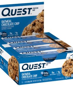 Alternative view of Quest Nutrition Oatmeal Chocolate Chip Protein Bar, High Protein, Low Carb, Gluten Free, Keto Friendly, 12 Count