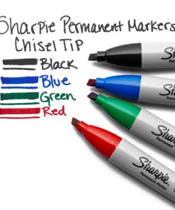 SHARPIE Permanent Markers, Chisel Tip, Red, 12 Count 11 91ysvEPQL