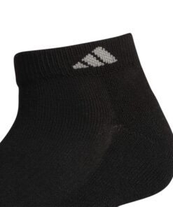 adidas Women's Athletic Cushioned Cut Socks (6-Pair) Low Profile Arch Compression for a Secure Fit Medium Black/Aluminum 2 10 91ytfKtWlL