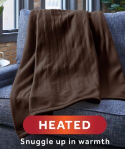 Alternative view of Sunbeam Royal Luxe Walnut Heated Personal Throw / Blanket, Cozy-Warm, Adjustable Heat Settings