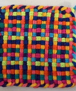 Friendly Loom 7" Potholder Kit Green Metal Loom and Bright Rainbow Color Cotton Loops, Makes 2 Potholders, MADE IN THE USA by Harrisville Designs. Multicolor 42 91z1OAlQt1L