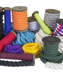 Ravenox Natural Twisted Cotton Rope | Made in The USA | Strong Triple-Strand Cordage for Sports, Décor, Pet Toys, Crafts, Macramé & Indoor Outdoor Use| by The Foot & Diameter (Multiple Color) Blue Glitter 1/2 Inch x 100 Feet 14 91z1aq6S XL 158