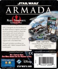Star Wars Armada Rebel Transports EXPANSION PACK | Miniatures Battle Game | Strategy Game for Adults and Teens | Ages 14+ | 2 Players | Avg. Playtime 2 Hours | Made by Fantasy Flight Games 4. Rebel Alliance c) Rebel Alliance: Rebel Transports 7 91z2ViyJHJL