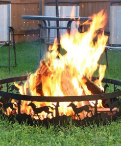 Alternative view of Sunnydaze 36" Running Horse Fire Pit Ring - Steel