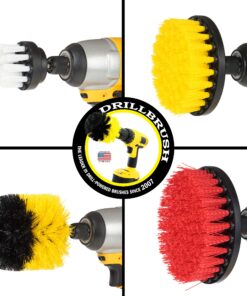 Drillbrush Drill Brush Scrub Brush Drill Attachment Kit - Drill Powered Cleaning Brush Attachments - Time Saving Cleaning Kit – Our Drill Brush Attachment kit is Great for Cleaning Tile and Grout Multicolor 31 91z4kIZqPkL