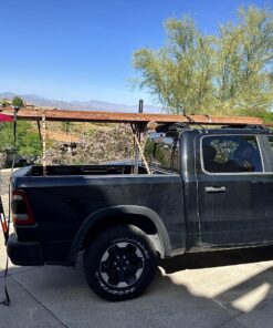 ECOTRIC Truck Bed Extender Pickup Truck Bed Hitch Mount Extension Rack SUV Lumber Ladder Canoe Boat Kayak Long Pipes w/Flag 750lbs Capacity 40 91z66UTXf9L