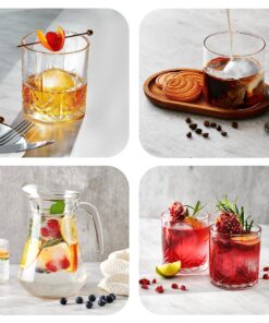 Silicone Ice Molds Set of 2 - Circle Ice Cube Molds for Large Round Ice Balls - Ideal Sphere Shaped Big Ice Balls for Whiskey, Bourbon, Scotch, and Other Drinks - Includes Extra Cocktail Recipes 20 91z6YFDAZFL