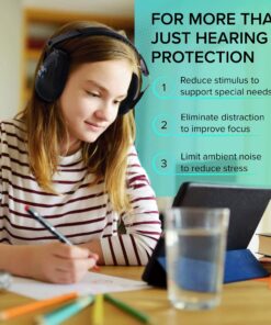 HEARTEK Noise Cancelling Headphones Kids Adult Earmuffs Shooting Ear Protection Glowing Red 24 91z7IBSKSnL