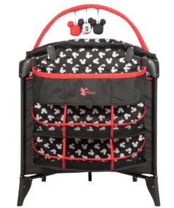 Alternative view of Disney Baby Sweet Wonder Playard, Foldable Baby Playpen: With Newborn Bassinet, Toy Arch, and Carry Bag, Mickey Silhouette