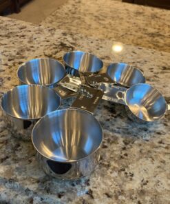Bellemain One Piece Stainless Steel - Nesting measuring cups for Kitchen for Bakers , Dry - Ml & Oz measuring cup for Liquid, Metal, Set of 6 37 91zOc6nsvKL