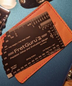FretGuru 8-in-1 String Action Gauge Guitar Fret Ruler Precision Fret Rocker - Precise CNC Machined, Diamond Honed, Polished Edge Guitar String Height Gauge - Luthier Tool with Thick Leather Case inch 41 91zPDK8swL