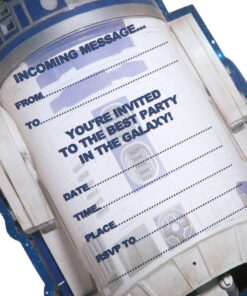 Hallmark Birthday Party Invites - Pack of 20 Star Wars R2-D2 Design 21 x 14.7 cm 10 91zQb aMumL