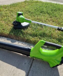Greenworks 24V Cordless String Trimmer and Blower Combo Pack, 2Ah Battery and Charger Included STBA24B210 12" Trimmer + Blower (2.0Ah) 27 91zT6XiaywL