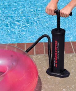 Intex Double Quick III Swimming Pool Inflatable Float Hand Air Pump-68615E, 19", Black 5 91zTgldRBL