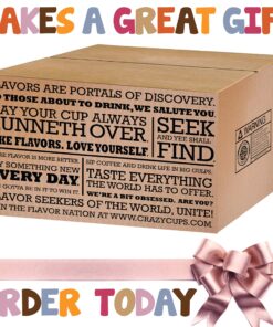 Crazy Cups Flavored Decaf Coffee Pods, Decaf Variety Pack, Decaffeinated Coffee for Keurig Machines, for Hot or Iced Coffee, Single Serve Coffee in Recyclable Pods, 0.45 Oz (Pack of 24) 0.45 Ounce (Pack of 24) 31 91zVlzHgNpL