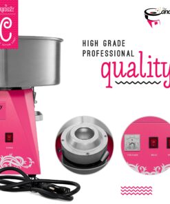 The Candery Cotton Candy Machine Commercial Grade Candy Floss Maker | Pink Birthday Party Supplies Food Grade Safe TableTop 15 91zYzI07qhL