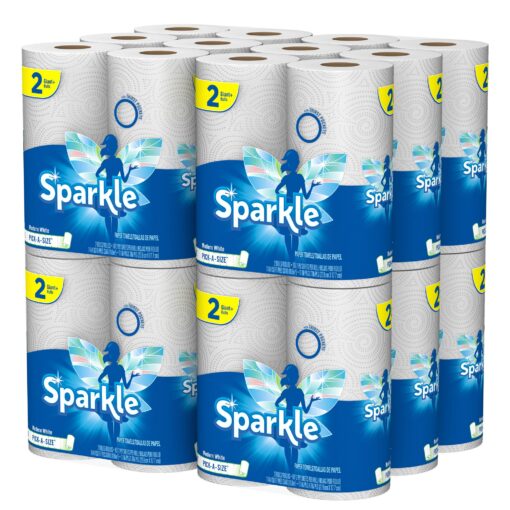 Sparkle Paper Towels, 24 Giant Rolls, Pick-A-Size, White 24 Count (Pack of 1)