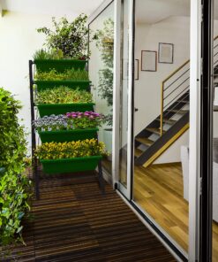 Alternative view of 4Ft Vertical Raised Garden Bed - 5 Tier Food Safe Planter Box for Outdoor and Indoor Gardening Perfect to Grow Your Herb Vegetables Flowers on Your Patio Balcony Greenhouse Garden Forest Green