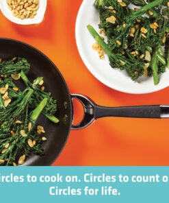 Circulon Symmetry Hard Anodized Nonstick Cookware Pots and Pans Set, 11-Piece, Black & Symmetry Hard Anodized Nonstick Frying Pan Set - 10 Inch and 12 Inch, Black Cookware Set + Pan Set, Black 12 91zbueEL3IL