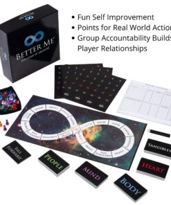 Alternative view of Better Me Self Improvement Game - Board Game for Couples, Friends or Family Games Night, Self Help Group Therapy Games, Counseling Games for Teens, Relationship Date Night Ideas Better Me Board Game