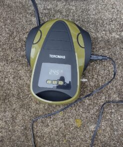 TEROMAS Portable DC/AC Tire Inflator Air Compressor for Car Tires 12V DC and Other Inflatables at Home 110V AC, Digital Electric Tire Pump with Pressure Gauge (Green) Green 23 91zez263jjL