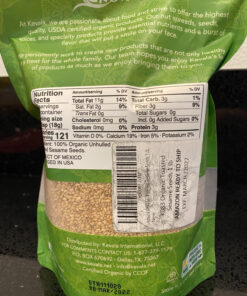 Kevala Organic Toasted Sesame Seeds 1Lb 1 Pound (Pack of 1) 15 91zhFA yOSL